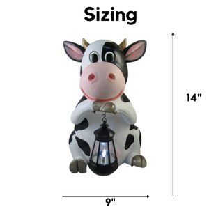 Set of 2 Betty Sue's Solar Light Cow